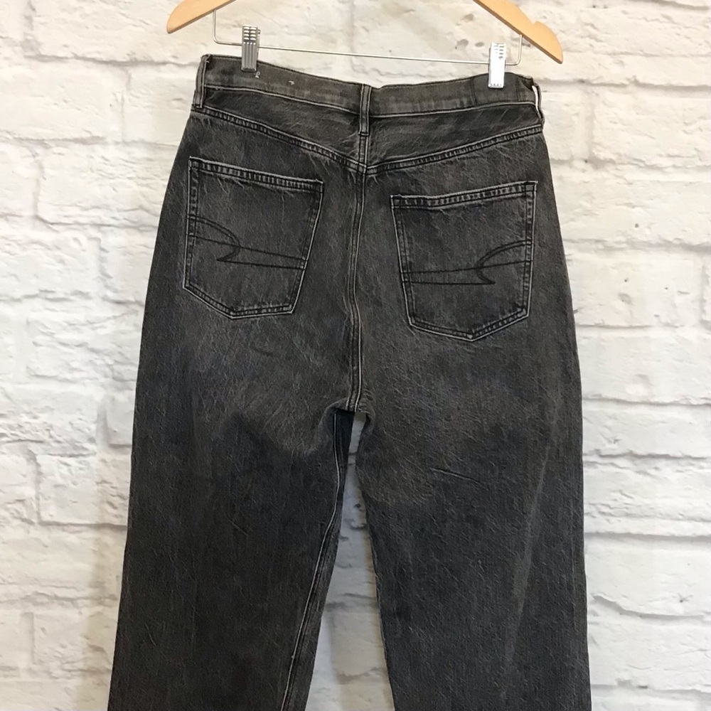 American Eagle 10 Baggy Jeans High Rise Women’s Gray 100% Cotton 2021 - Picture 5 of 10